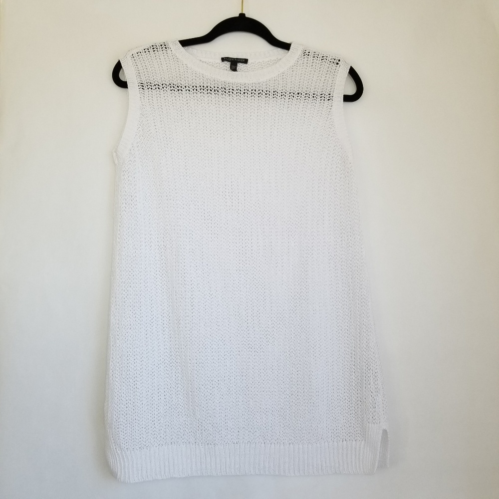 EILEEN FISHER ORGANIC Linen Sleeveless Sweater